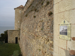 Small panel at the old fort in Fouras, France